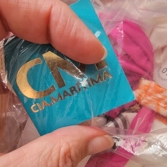 Cia Martima Orange & Pink Knit Side Tie Bikini Bottom - Picture 9 of 9